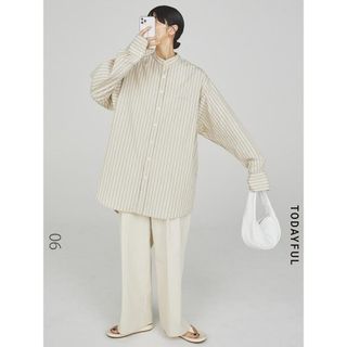 TODAYFUL - 【美品】人気完売 TODAYFUL ストライプオーバーシャツ