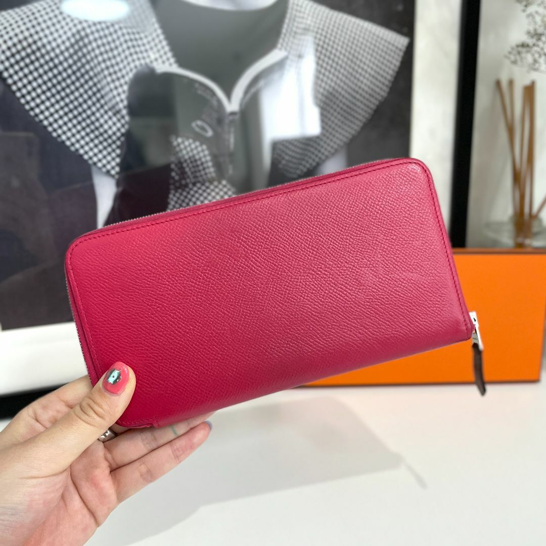 税込】 エルメス アザップロングシルクイン エプソン C刻印 長財布