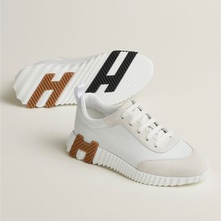 エルメス／HERMES シューズ スニーカー 靴 ローカット レディース 女性 女性用レザー 革 本革 ホワイト 白