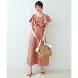 ナチュラルクチュール(natural couture)の程良い大人可愛いが叶う ギャザーフリル大人ガーリーワンピース(ロングワンピース/マキシワンピース)