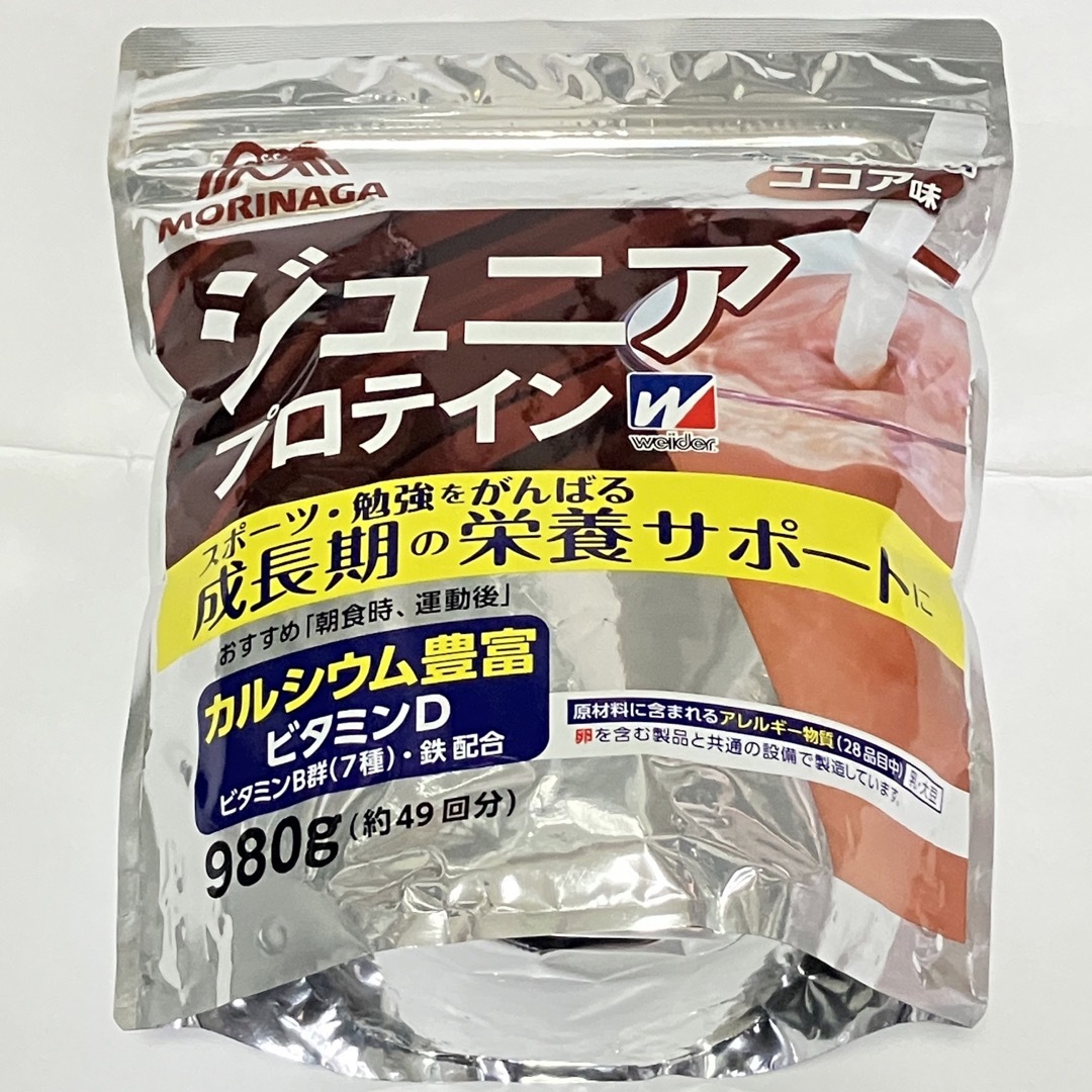 weider(ウイダー)のweiderウイダー ジュニアプロテイン ココア味 980g 森永 食品/飲料/酒の健康食品(プロテイン)の商品写真