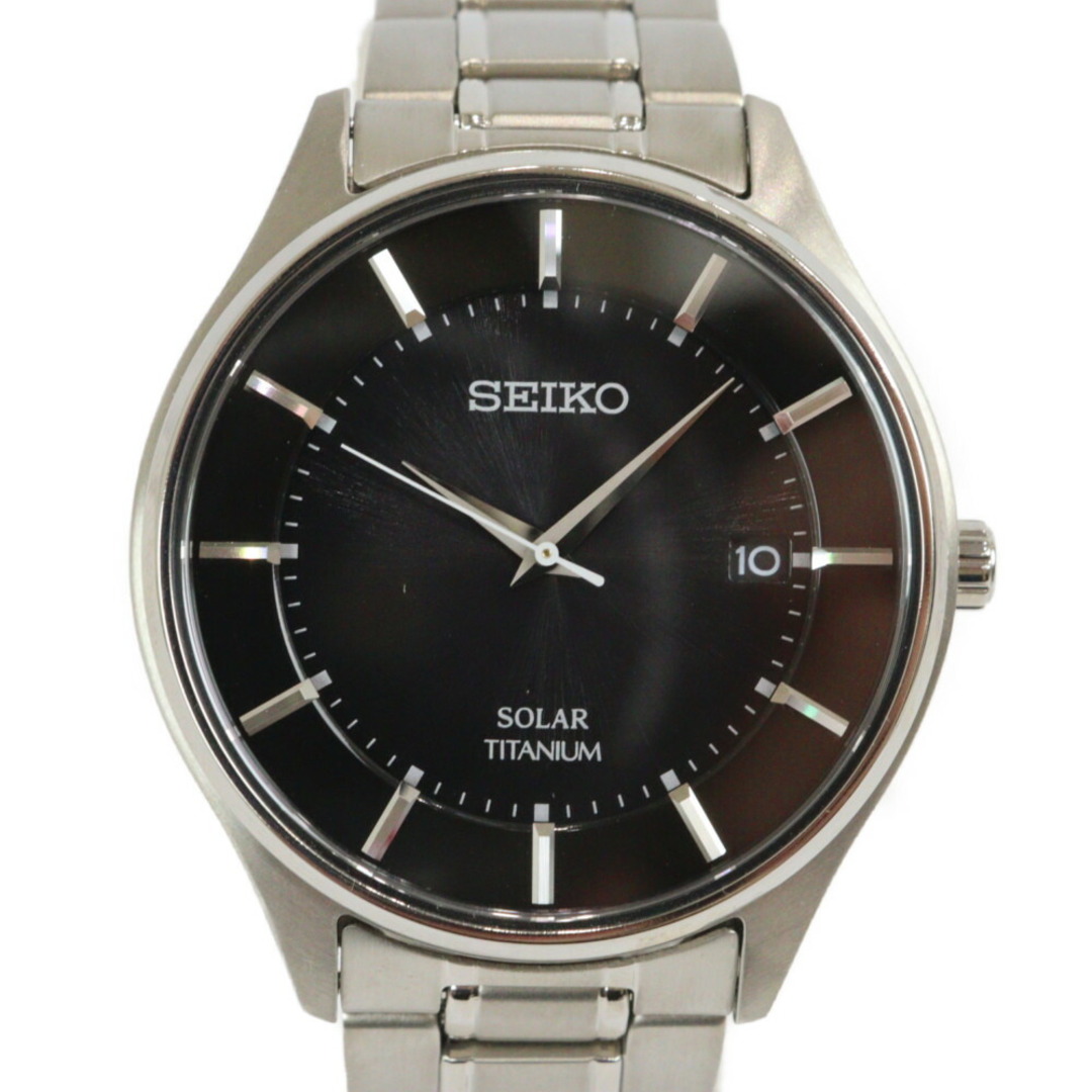 【ギャラ有】SEIKO　セイコー　セイコーコレクション　SBPX103　ソーラー　デイト　チタン　ブラック　メンズ　腕時計松前R56号店