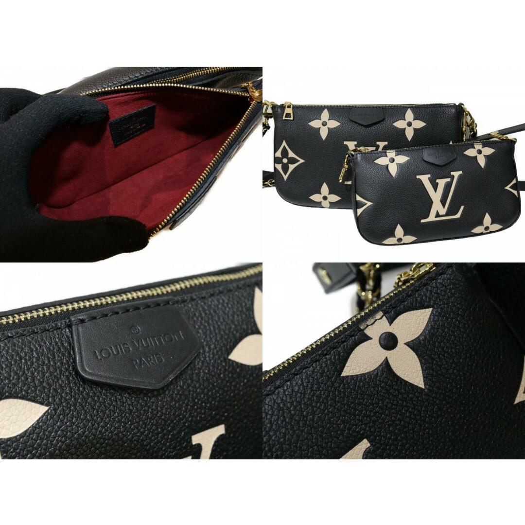 【箱・布袋あり】LOUIS VUITTON　ルイヴィトン　ミュルティ・ポシェット・アクセソワール　M45777　ショルダーバッグ　モノグラム･アンプラント　ブラック×ベージュ　レディース　ギフト　プレゼント包装可松前R56号店