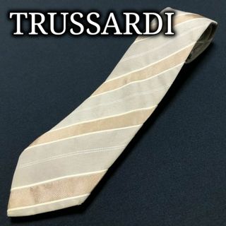 トラサルディ(Trussardi)のトラサルディ レジメンタル ライトブラウン ネクタイ コットン A104-F25(ネクタイ)