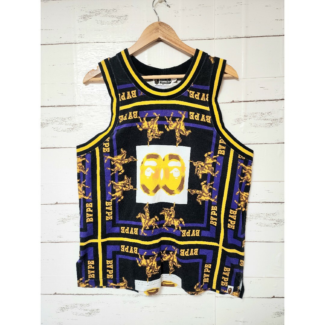 《超希少》A BATHING APE アベイジングエイプ タンクトップ 総柄 M