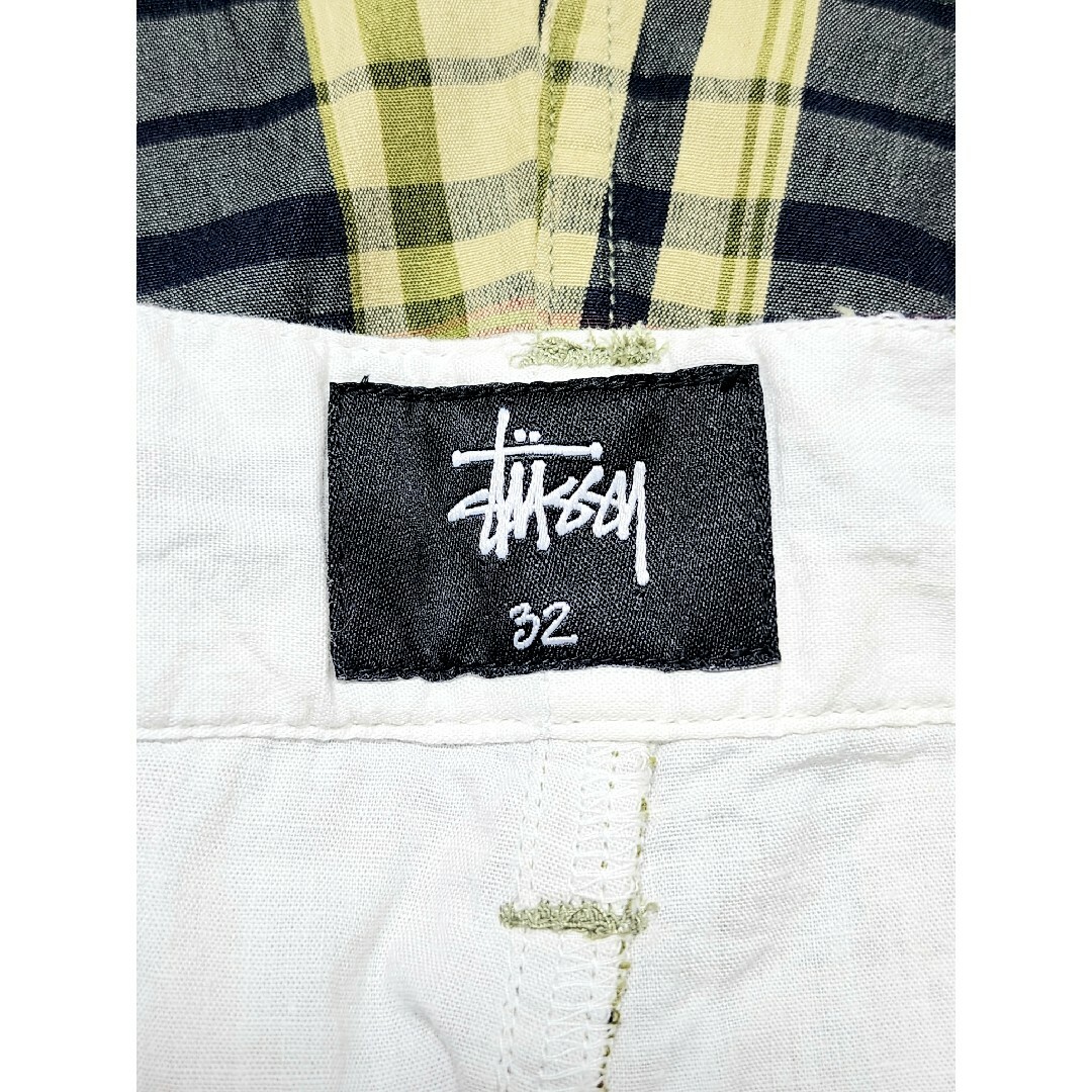 未使用》STUSSY ステューシー ハーフパンツ チェック タグ付 32 L