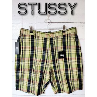 ステューシー(STUSSY)の《未使用》STUSSY ステューシー ハーフパンツ チェック タグ付 32 L(ショートパンツ)