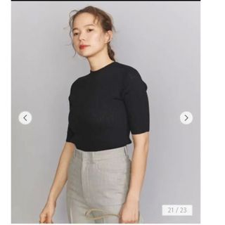 ビューティアンドユースユナイテッドアローズ(BEAUTY&YOUTH UNITED ARROWS)の※romi様専用　　サマーニット　ブラック(ニット/セーター)