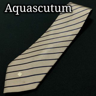 アクアスキュータム(AQUA SCUTUM)のアクアスキュータム ロゴレジメンタル グレー ネクタイ A104-G02(ネクタイ)