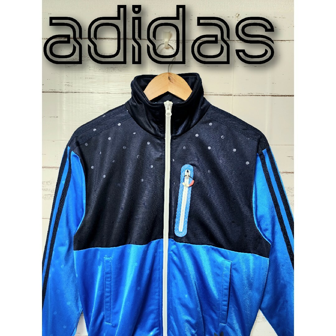 ジャケット/アウター《希少》adidas アディダスオリジナルス ジャージ ジャケット ドット 青