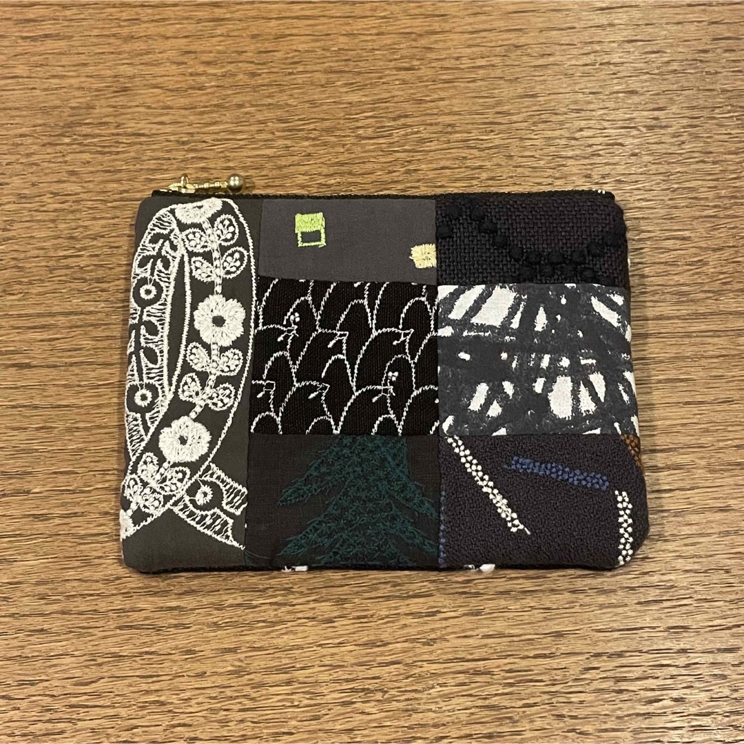 ハンドメイド バッグポーチ ミナペルホネン タンバリン ミント 67-