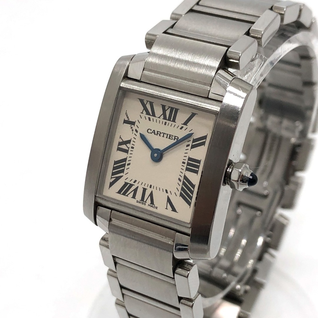 カルティエ CARTIER タンクフランセーズSM W51008Q3 クォーツ 腕時計 SS シルバー