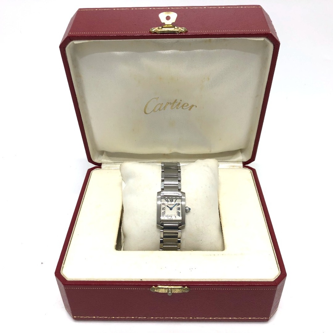 カルティエ CARTIER タンクフランセーズSM W51008Q3 クォーツ 腕時計 SS シルバー