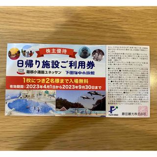 藤田観光の日帰り施設（小涌園ユネッサンス、下田海中水族館）の利用券　１枚　(その他)