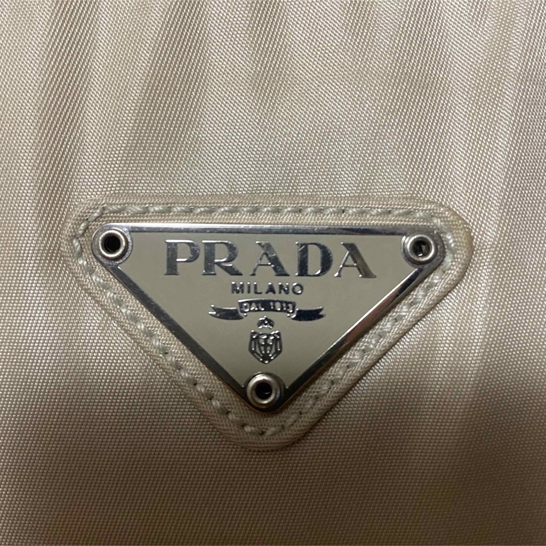PRADA プラダ ナイロンハンドバッグ ピンクベージュ系 PRADA プラダ ナイロンハンドバッグ ピンクベージュ系