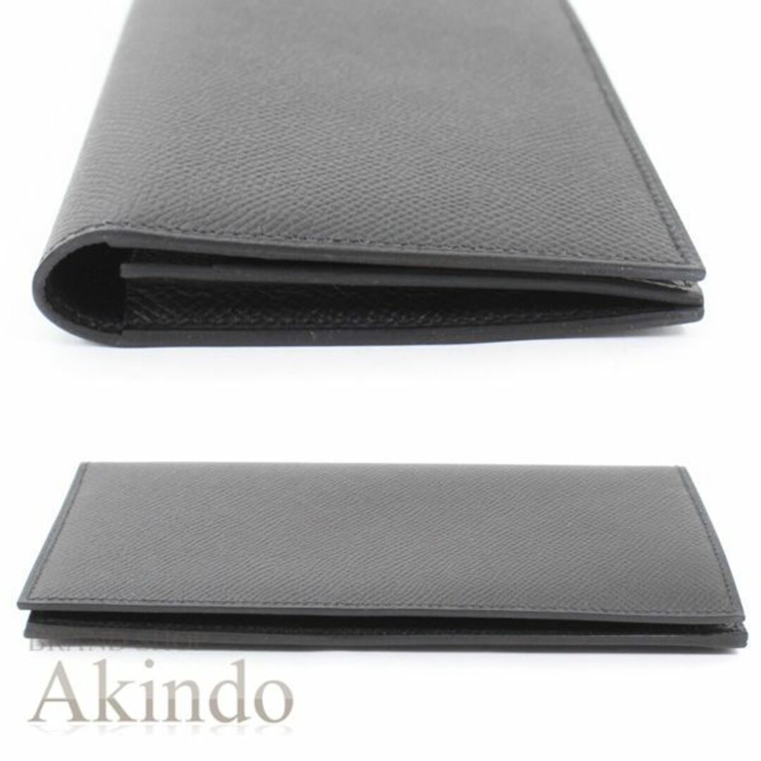 直売価格 【新品】エルメス 二つ折り長財布 シチズンツイル ロング 黒