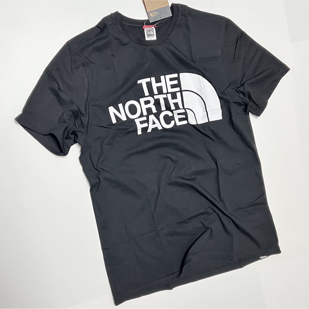 S 新品 海外限定 ノースフェイス ビッグ ロゴ Tシャツ TEE 黒 ブラック