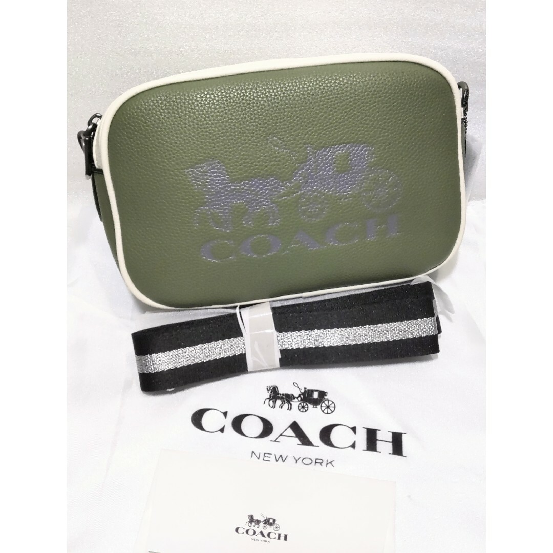 ●新品 未使用 COACH コーチ ショルダーバック 馬車 グリーン