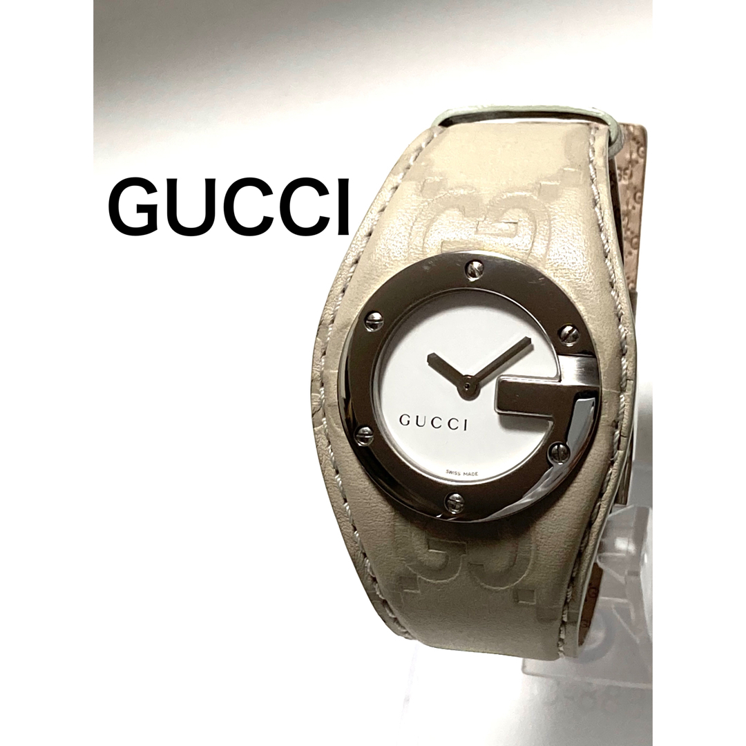 付属品有】 超美品 GUCCI グッチ バンリュー 電池新品 レディース腕時計-