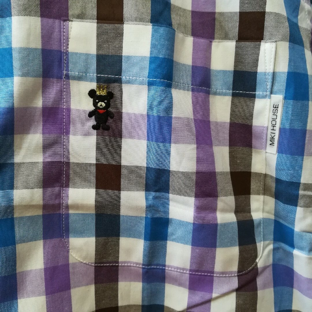 mikihouse(ミキハウス)の✨mikihouse ミキハウス チェック柄の半袖シャツMサイズ メンズのトップス(Tシャツ/カットソー(半袖/袖なし))の商品写真