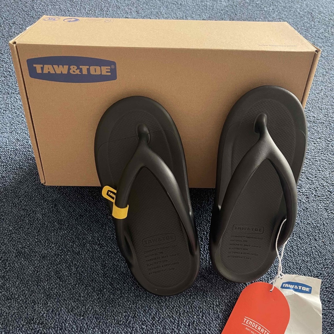 【新品】TAW&TOE ZEROVITY bio Flip Flop ブラック