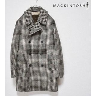 英国製】MACKINTOSH グレンチェック ダブルブレスト ウールコート