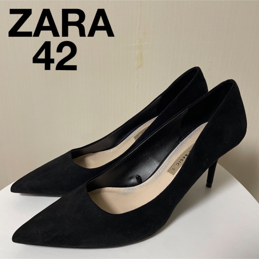 ZARA(ザラ)の新品　ZARA  ブラック　ピンヒール　パンプス　42 レディースの靴/シューズ(ハイヒール/パンプス)の商品写真