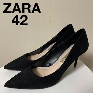 ザラ(ZARA)の新品　ZARA  ブラック　ピンヒール　パンプス　42(ハイヒール/パンプス)