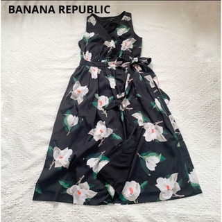 バナナリパブリック(Banana Republic)のバナナリパブリック　カシュクールワンピース　リゾート　リゾートワンピ　ボタニカル(ロングワンピース/マキシワンピース)