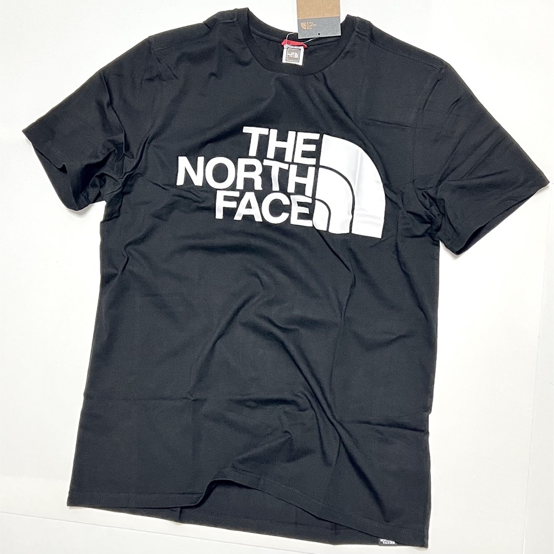 海外限定✨ ノースフェイス Tシャツ 半袖 ビックロゴ 黒/L K146B