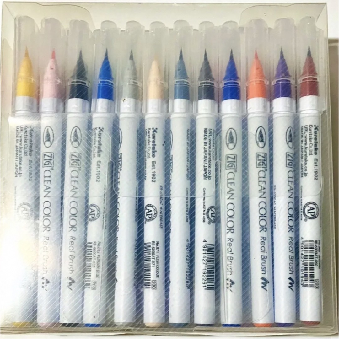 新品☆呉竹 水性 筆ペンZIG クリーンカラー リアルブラッシュ 36色 1