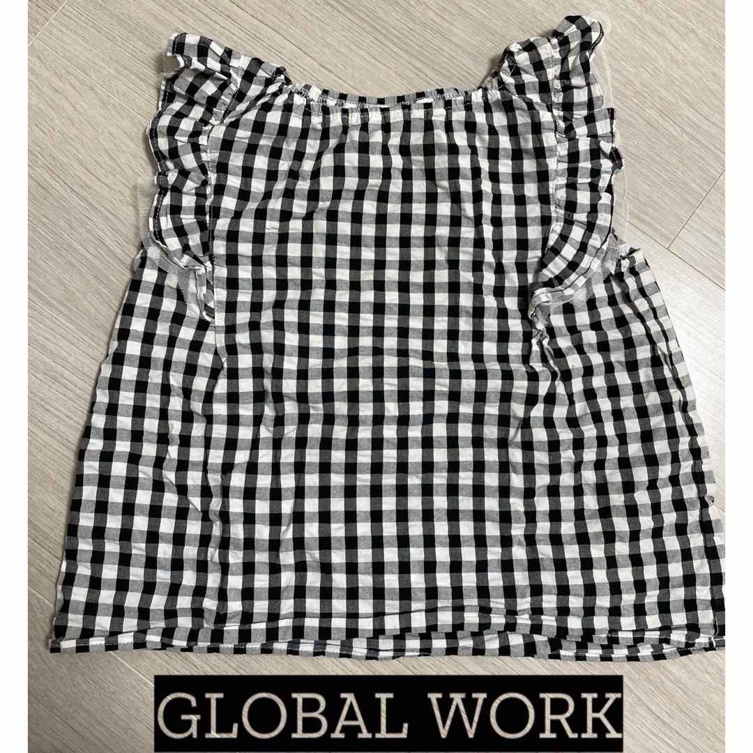 GLOBAL WORK(グローバルワーク)のノースリーブシャツ キッズ/ベビー/マタニティのキッズ服女の子用(90cm~)(ブラウス)の商品写真