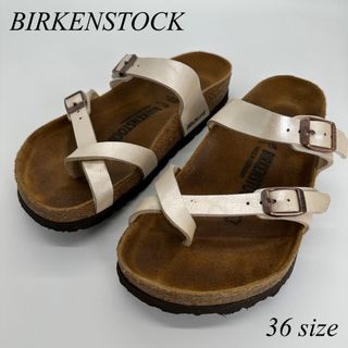 ビルケンシュトック(BIRKENSTOCK)の【送料無料】Mayari 36サイズ ブラウン×ホワイト(サンダル)