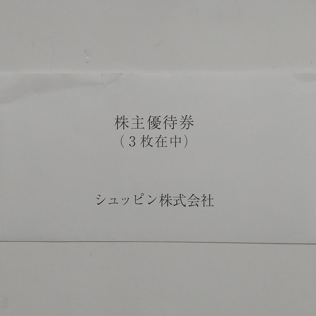 優待券/割引券シュッピン株式優待 3枚