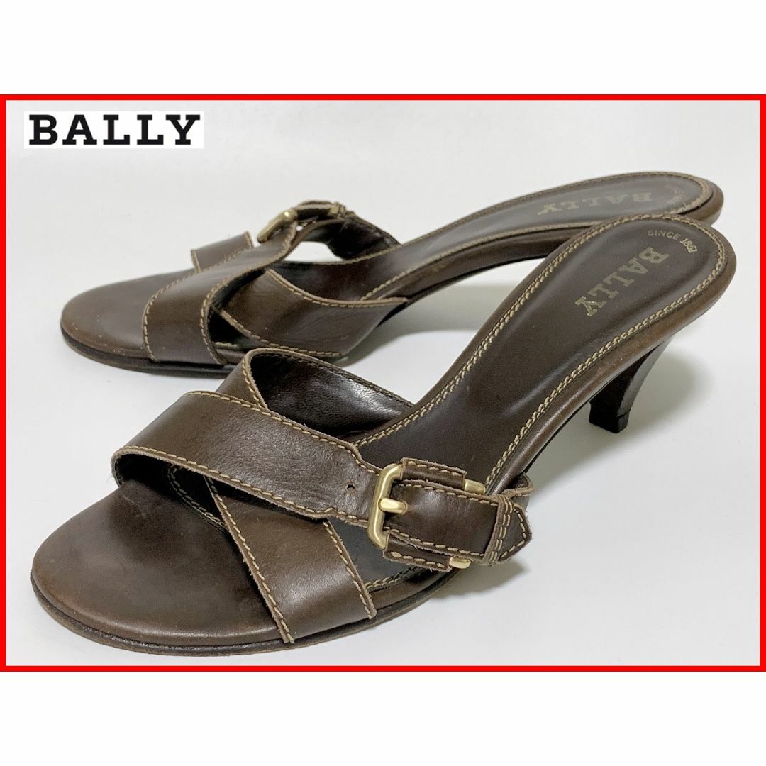 BALLY バリー 38≒24cm サンダル パンプス ブラウン D2 - サンダル
