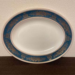 ウェッジウッド(WEDGWOOD)のウェッジウッド　コロンビア　ブルー&ゴールド　オーバルプレート(食器)