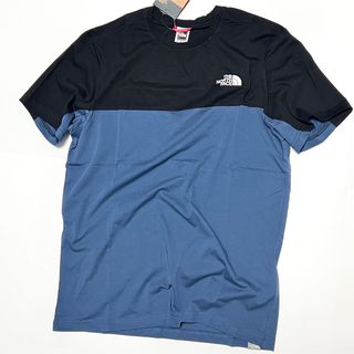 ザノースフェイス(THE NORTH FACE)のM 新品 海外限定 ノースフェイス ツートン バイカラー ロゴ Tシャツ TEE(Tシャツ/カットソー(半袖/袖なし))