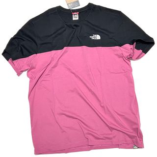 ザノースフェイス(THE NORTH FACE)のXL 新品 海外限定 ノースフェイス ツートン バイカラー ロゴ Tシャツ(Tシャツ/カットソー(半袖/袖なし))