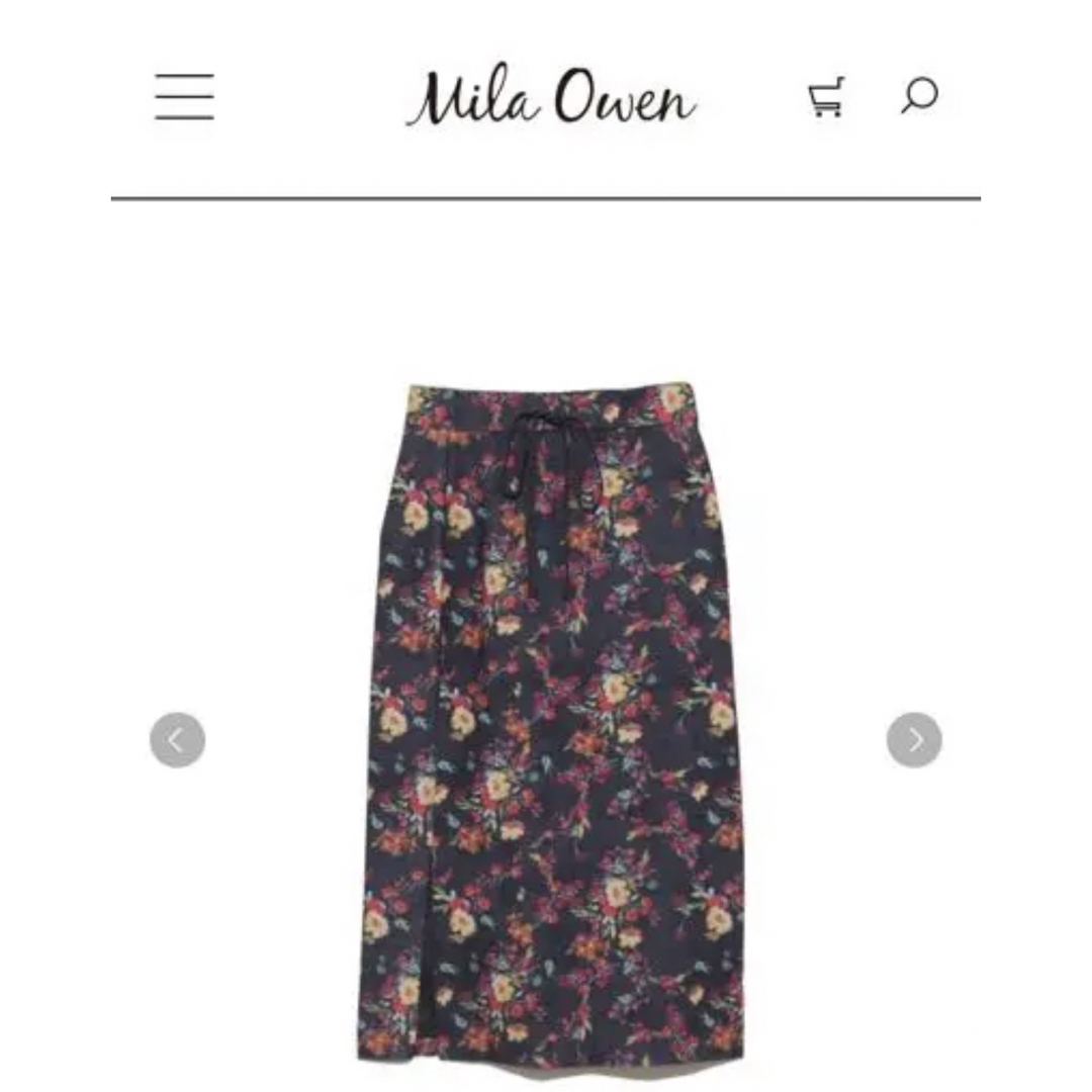 Mila Owen(ミラオーウェン)の【Mila owen】花柄タイトスカート レディースのスカート(ひざ丈スカート)の商品写真