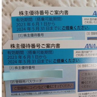 エーエヌエー(ゼンニッポンクウユ)(ANA(全日本空輸))の☆☆ANA株主優待☆☆ ２枚 全日本空輸(航空券)