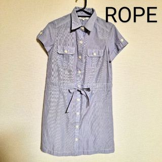 ロペ(ROPE’)のROPE　ロペ　レディース　トップス　シャツ　ストライプ　ブルー　半袖　夏(シャツ/ブラウス(半袖/袖なし))