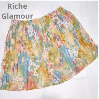 リシェグラマー(Riche glamour)のRiche Glamour＊水彩柄プリーツキュロット　Mサイズ(キュロット)