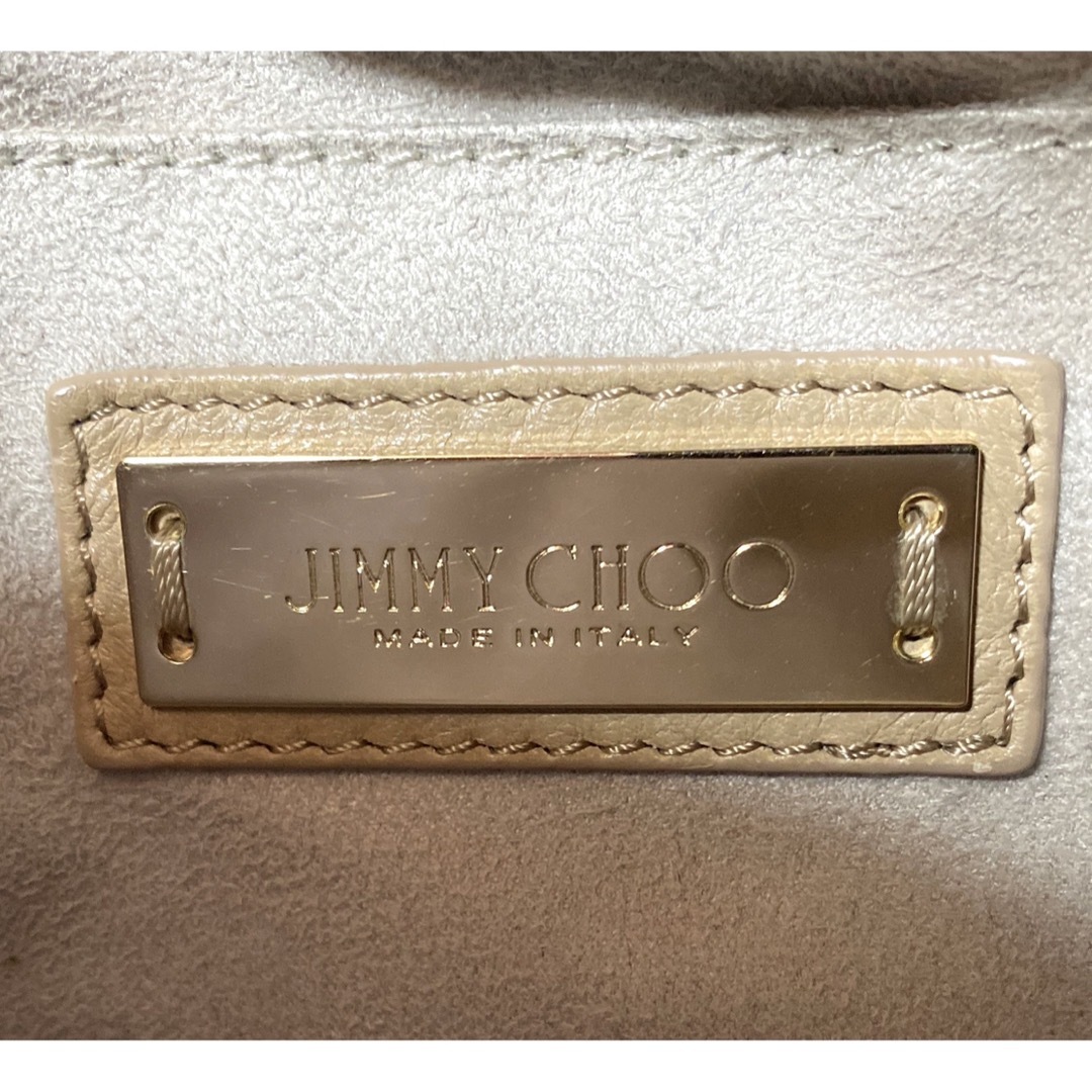 【極美品】JIMMY CHOO MINISARA ベージュ 2WAYハンドバッグ