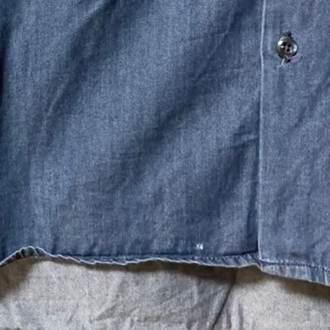 DIESEL(ディーゼル)のディーゼル　半袖　デニムシャツ　ロゴ　無地　インディゴ　ブルー　diesel メンズのトップス(シャツ)の商品写真