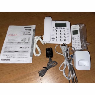 パナソニック(Panasonic)のパナソニック コードレス電話機(子機1台付き) ホワイト VE-GD27DL-W(その他)