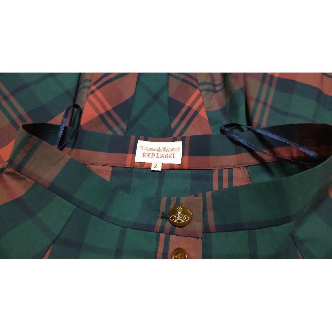 チェックフレアスカート Vivienne Westwood red label