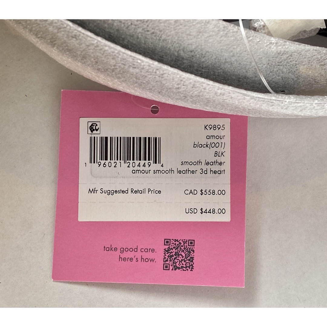 新品 ケイトスペード kate spade 3Dハート レザーバッグ ブラック