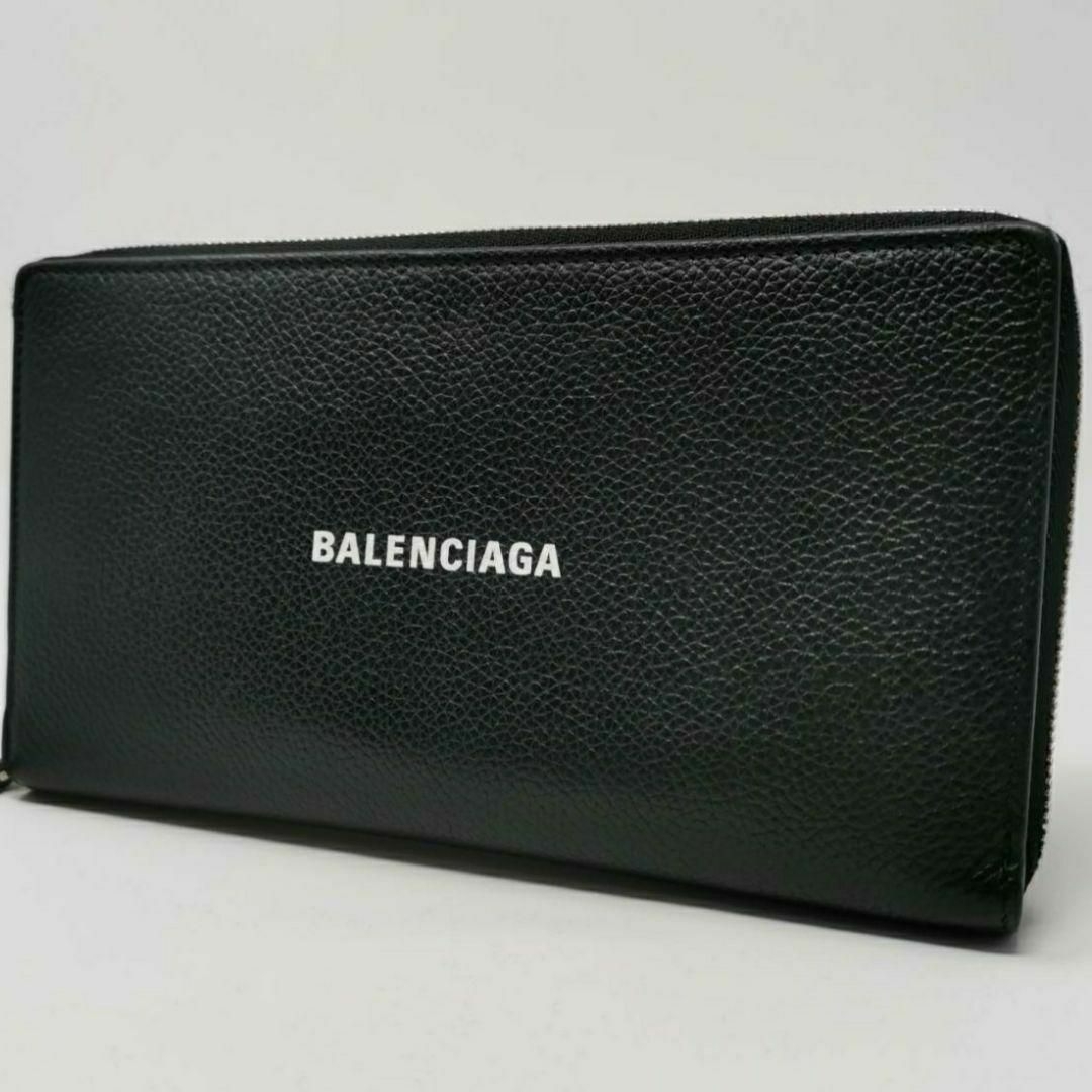 美品 BALENCIAGA バレンシアガ エブリデイ ラウンドジップ 長財布