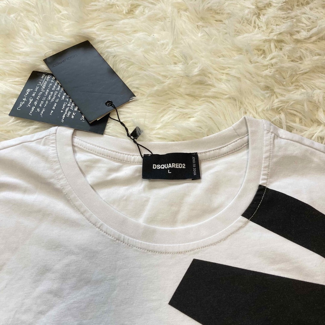 【未使用品】DSQUARED2 ディースクエアード Tシャツ Lサイズ ホワイト