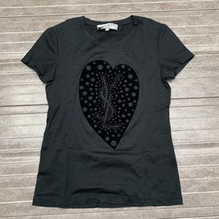 イヴサンローラン(Yves Saint Laurent)の美品　未使用に近い　イヴサンローラン　リヴゴーシュ　♡柄　ドット　Tシャツ♡(Tシャツ(半袖/袖なし))